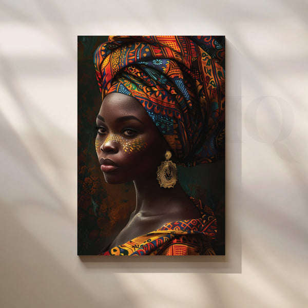 Queen in Hues of Bronze Canvas Artwork