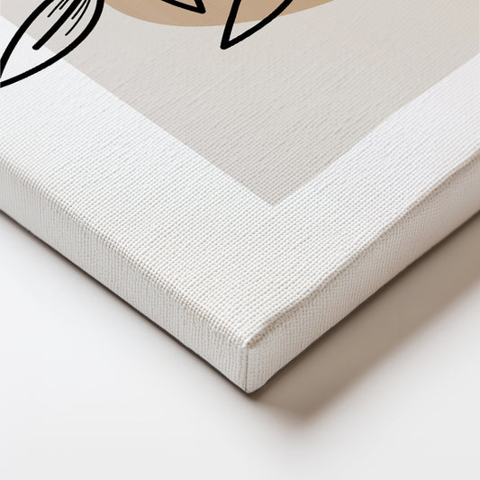 Minimalist Floral Artwork Print with Earthy Tones