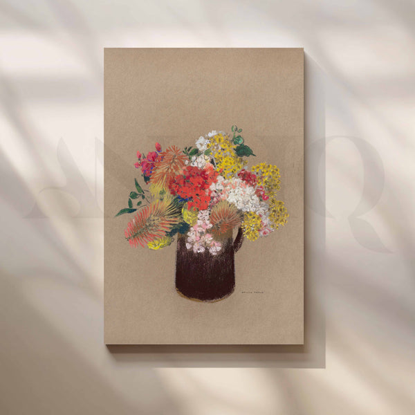 Vintage Wildflower Bouquet Canvas Artwork