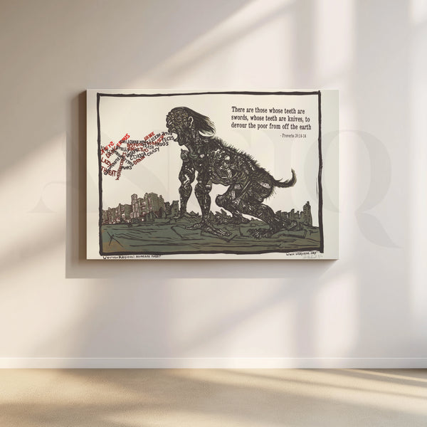 Devour the Poor Canvas Artwork