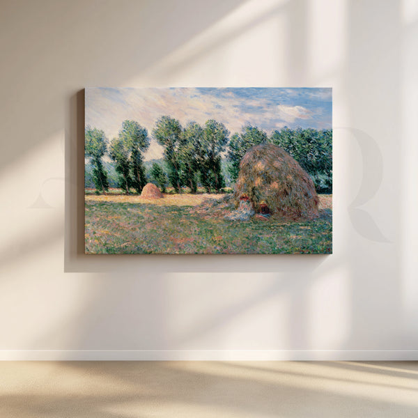 Impressionist Haystack Canvas Artwork