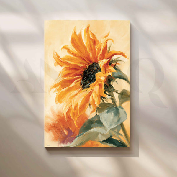 Golden Sunflower Canvas Artwork