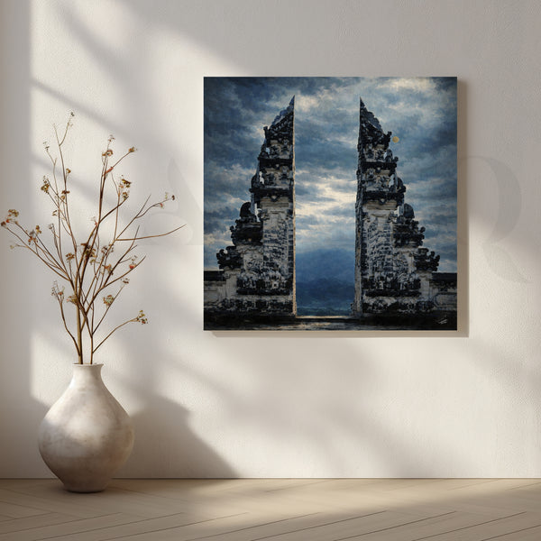 Majestic Temple Gate Canvas Artwork