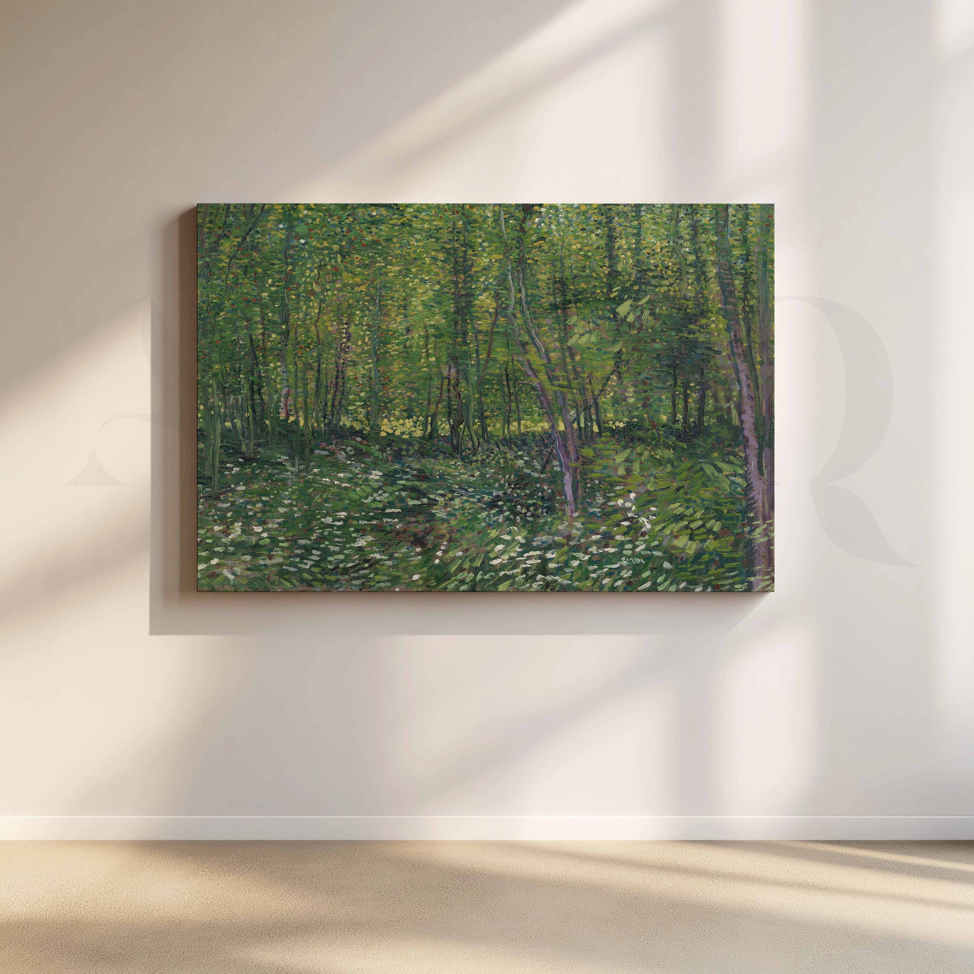 Lush Green Forest Canvas Artwork for Stylish Bedroom