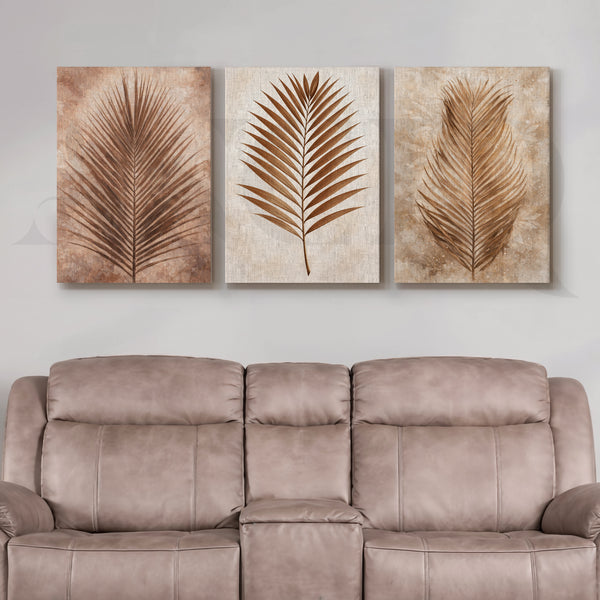 Minimal Botanical Balance Gallery Wall – Set of 3 Nature-Inspired Artworks - 18 x 24 Inches