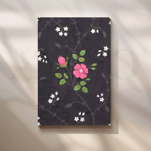 Minimal Floral Pattern Canvas Artwork for Living Room