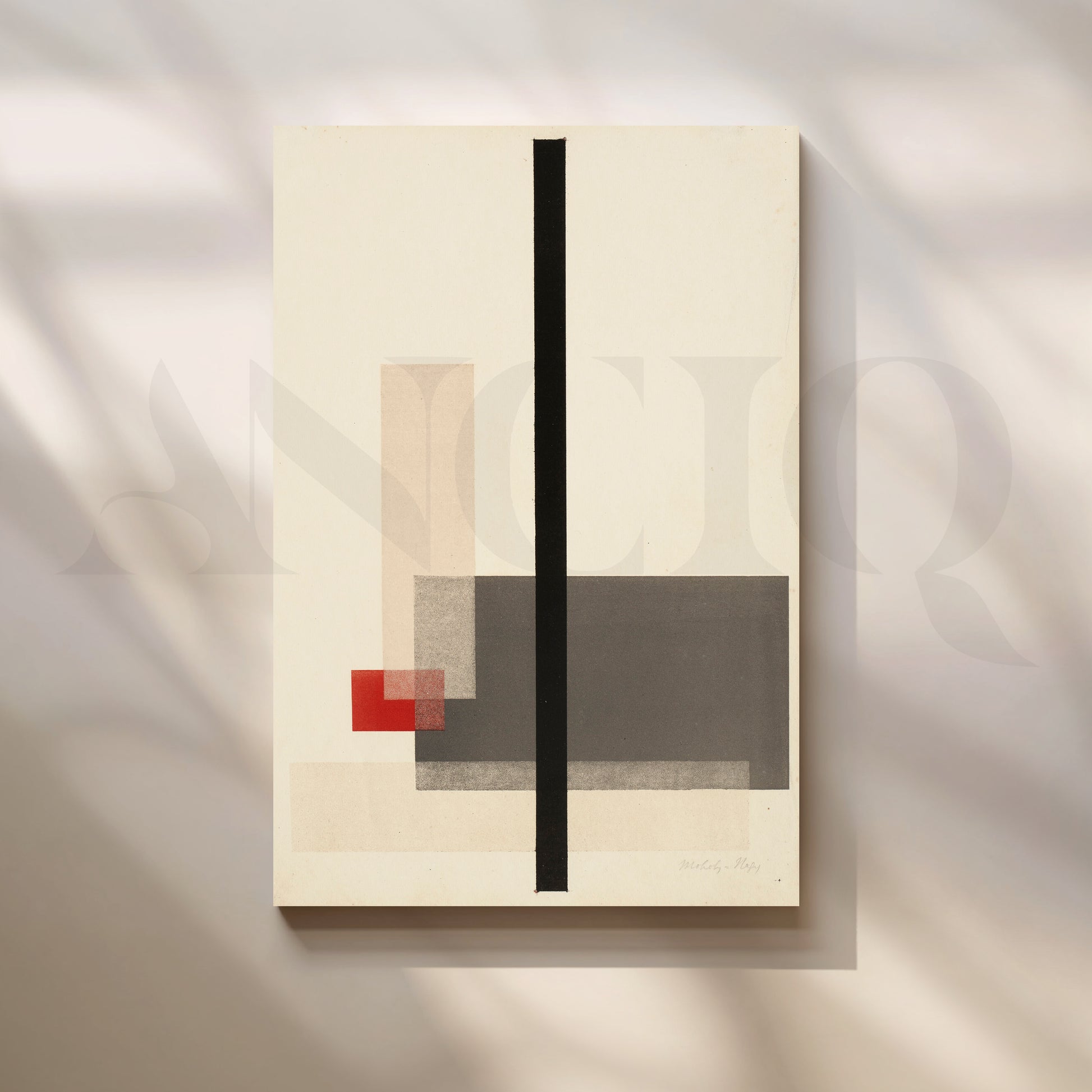 Minimalist Geometric Canvas Artwork for Office/Study Room