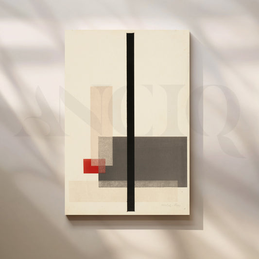 Minimalist Geometric Canvas Artwork for Office/Study Room