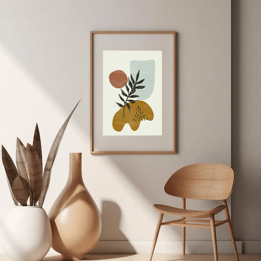 Organic Shapes and Natural Elements Boho Art