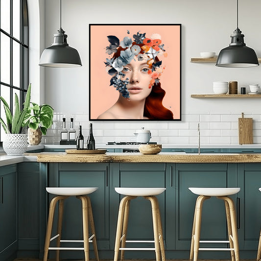 Floral Fusion: A Portrait of Blossoming Beauty and Nature