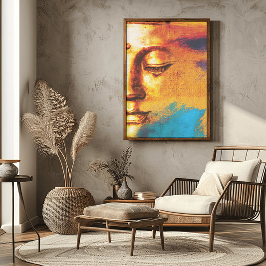 Lord Buddha's Tranquil Presence Canvas Wall Painting