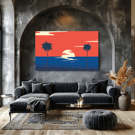 Radiant Horizons Canvas Wall Painting