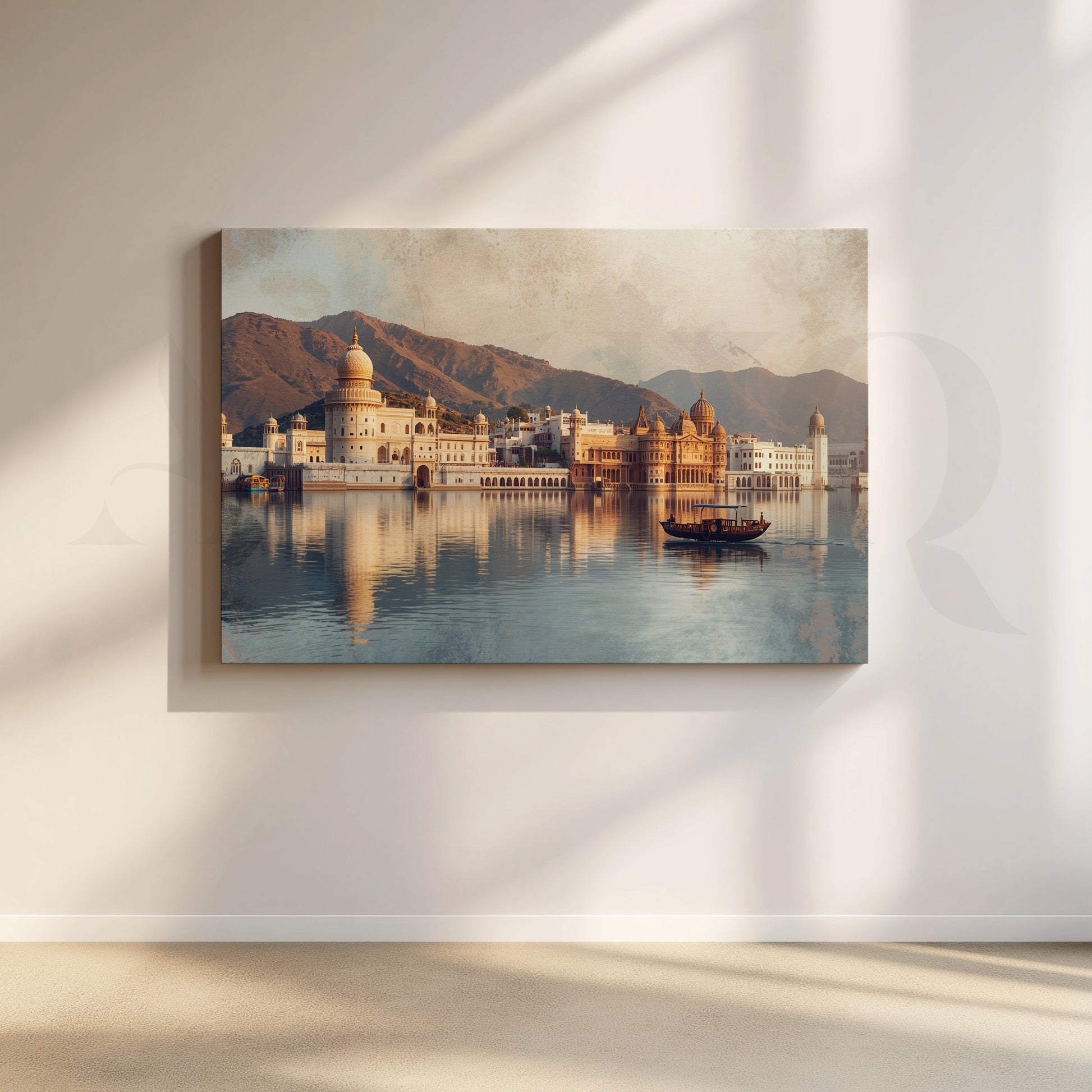 Udaipur Lake Palace Canvas Artwork for Living Room