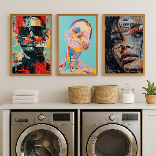 Urban Expressionist Faces Gallery Walls