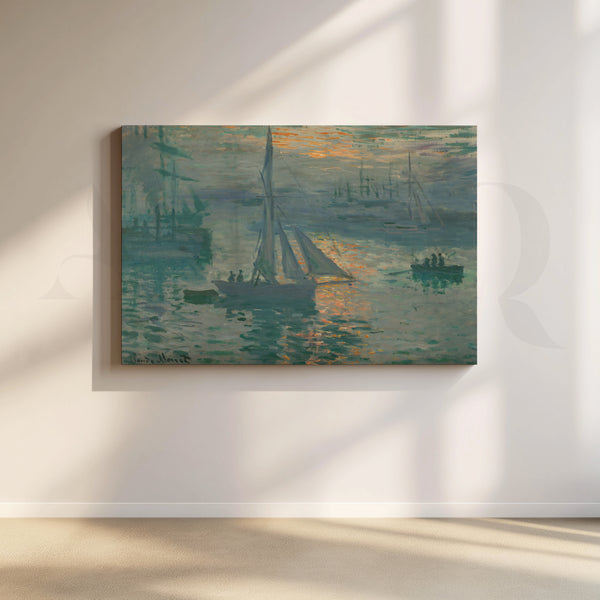 Harbor Glow Sailboats Canvas Artwork