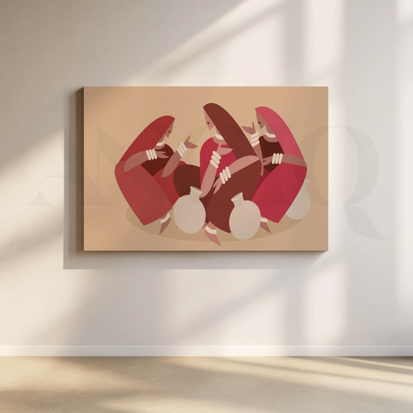 Rajasthani Desert Nomads Canvas Artwork