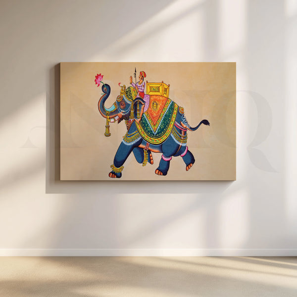 Elephants and Elegance Canvas Artwork