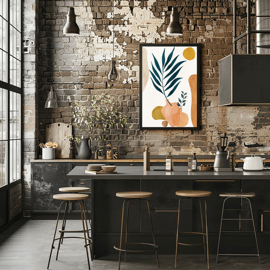 Botanical Boho Art: Earthy Hues and Modern Elegance Blend