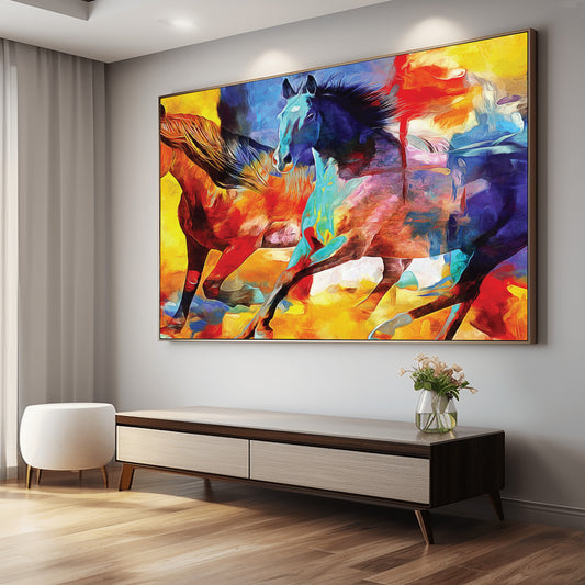 3D Horses Canvas Wall Painting