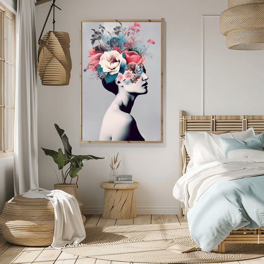 Stunning Boho Portrait Art - Modern Feminine Wall Art