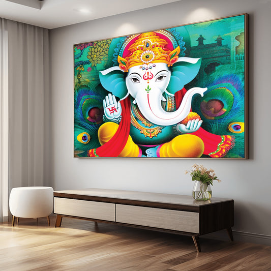 Ganesha, the Remover of Obstacles Canvas Wall Painting