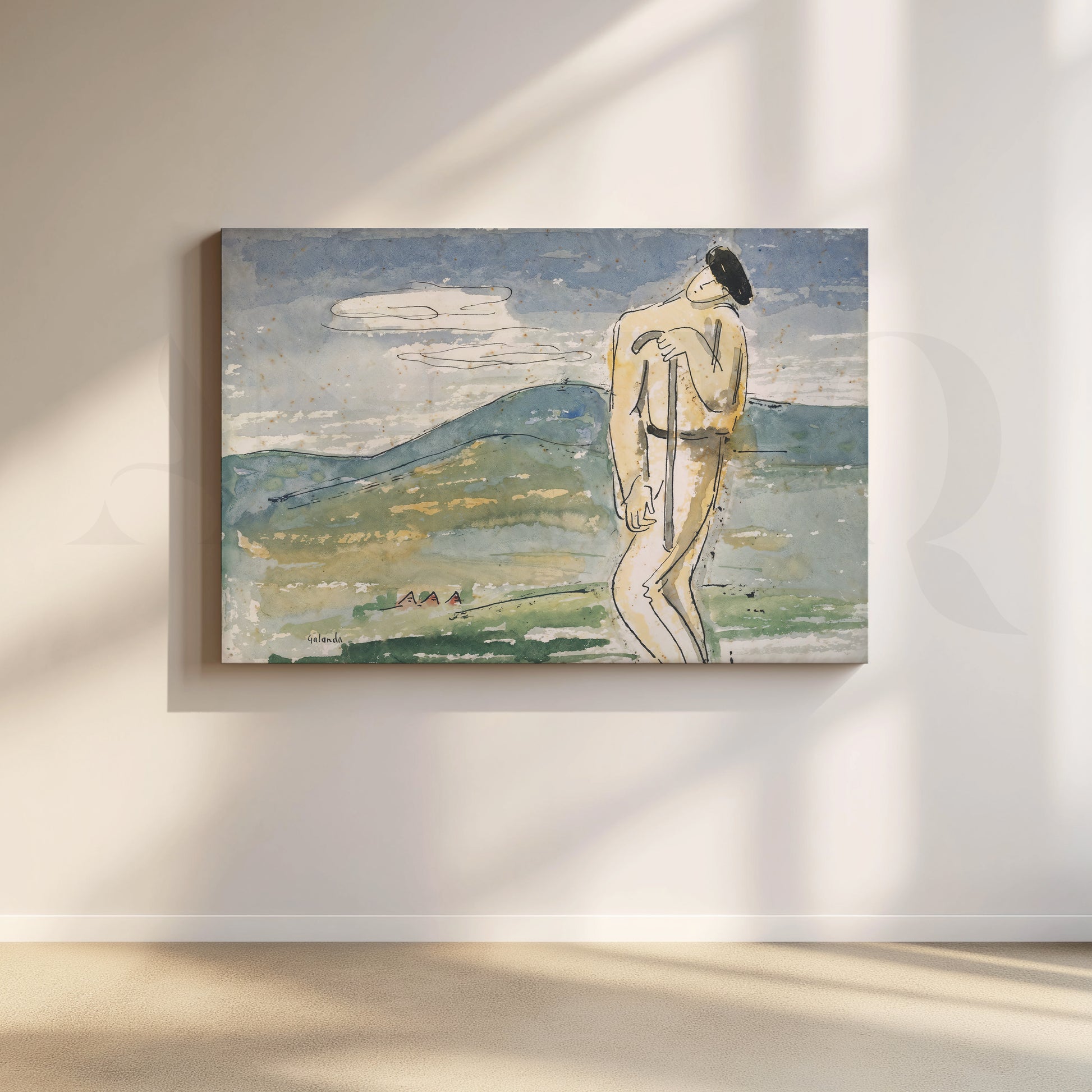 Minimalist Figurative Canvas Artwork for Stylish Bedroom