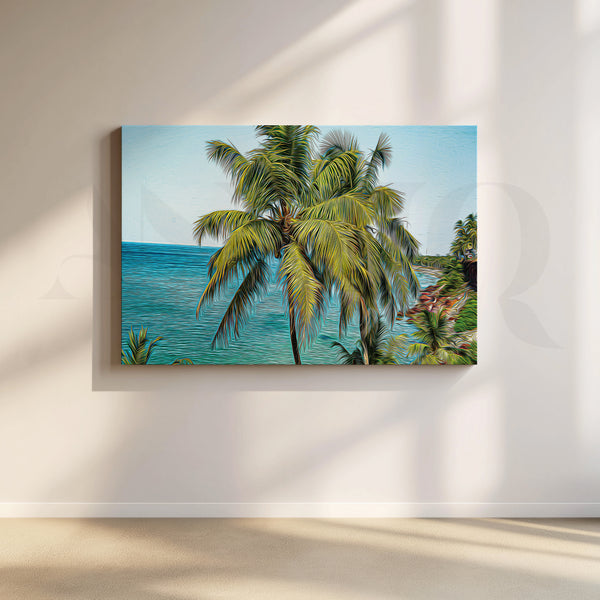 Beach Breezy Palms Canvas Artwork