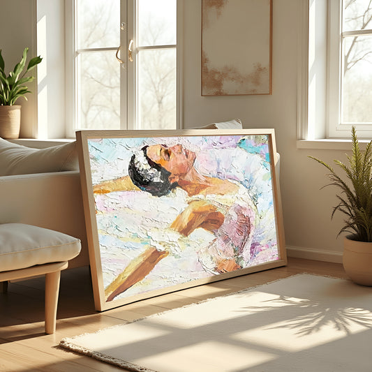 Ballerina in Motion Canvas Wall Painting