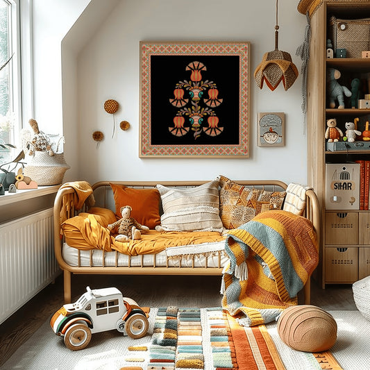 Floral Harmony: Intricate Patterns in a Traditional Design