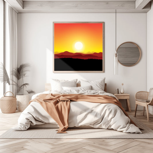Dusk's Embrace Canvas Wall Painting