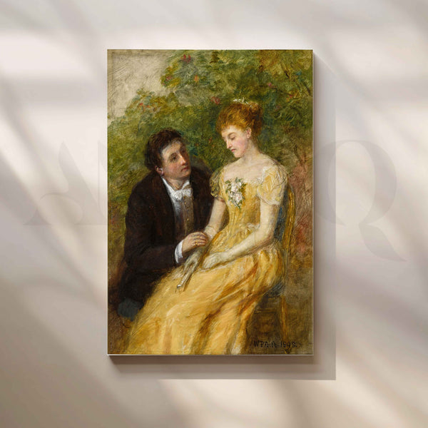 Romantic Couple Portrait Canvas Artwork