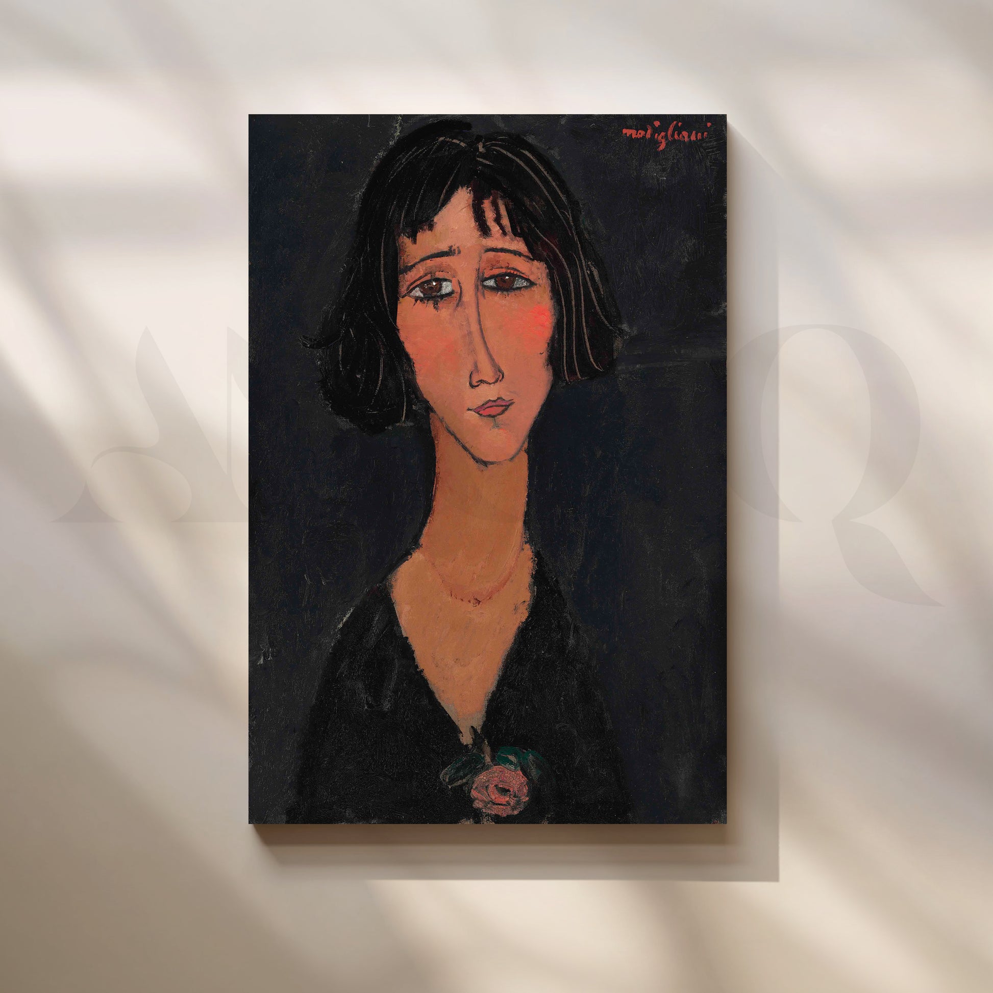 Female Portrait Canvas Artwork for Living Room