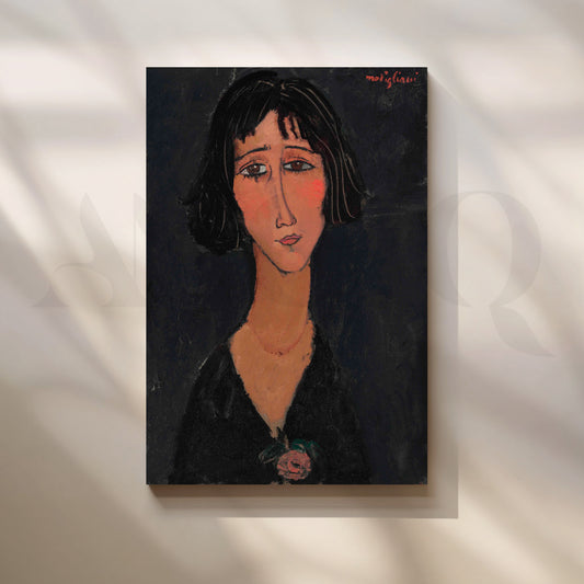 Female Portrait Canvas Artwork for Living Room