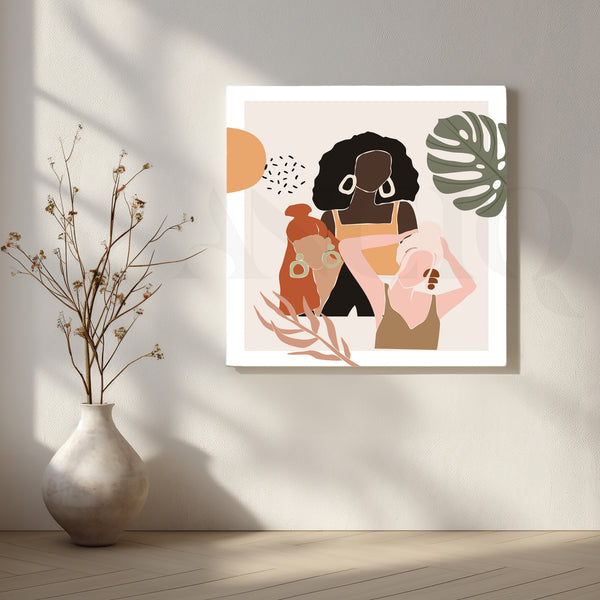 Minimalist Portraits of Women Canvas Artwork