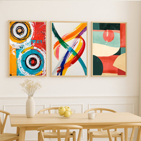 Bold Modern Abstract Gallery Walls