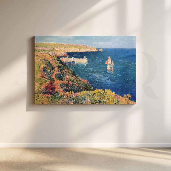 Henri Moret Coastal Sailboat Canvas Artwork