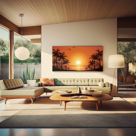 Sunset Silhouettes Canvas Wall Painting