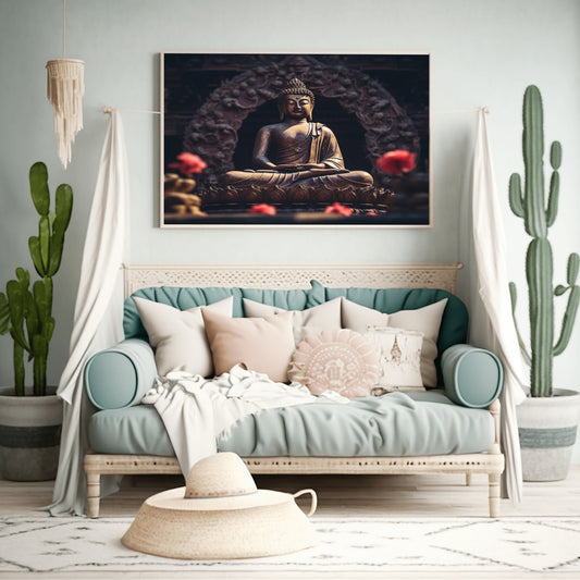 Serene Buddha Canvas Painting Tranquil Zen Decor