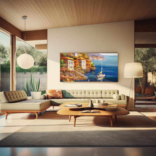 Where City Meets Shoreline Canvas Wall Painting
