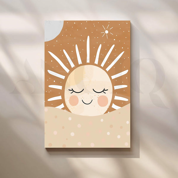 Sleepy Sunshine Kids Canvas Artwork