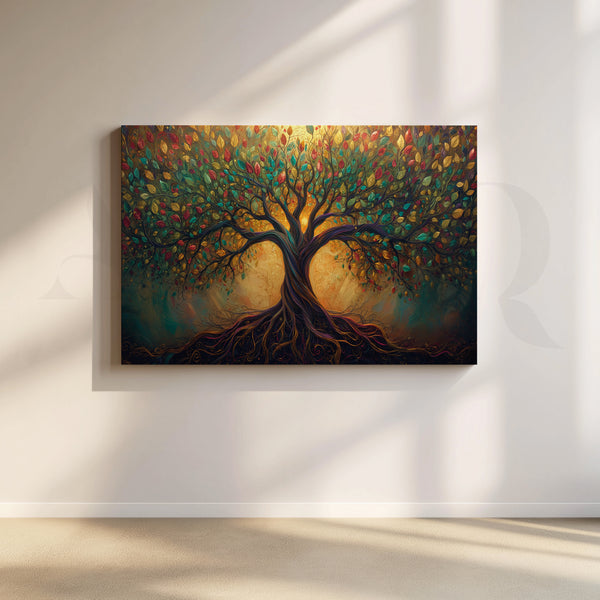 Radiant Tree of Life Canvas Artwork