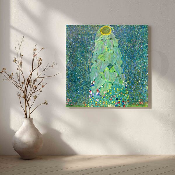 Gustav Klimt Sunflower Garden Canvas Artwork