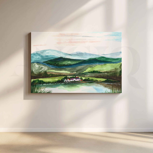 Green Valley Lake Canvas Artwork