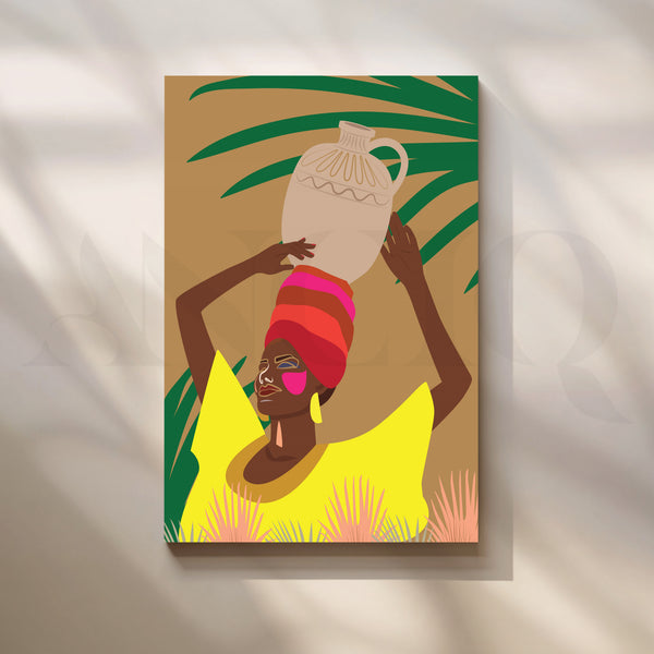 Portrait of an African Woman Canvas Artwork