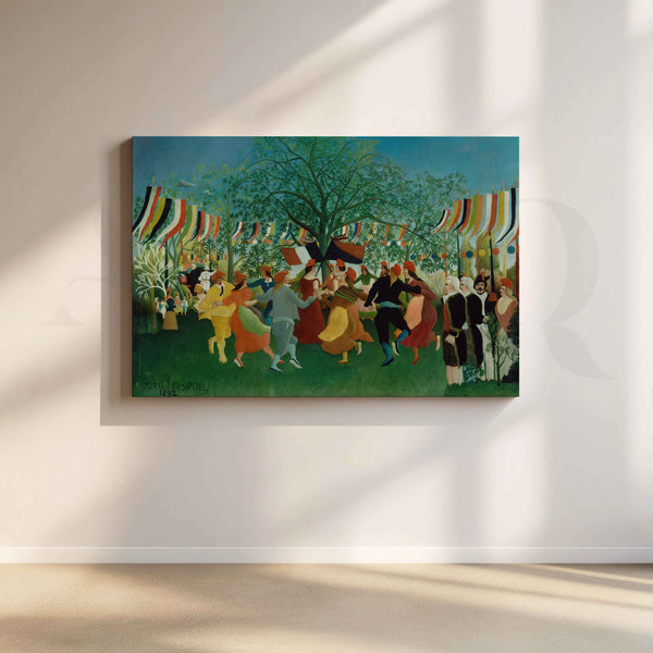 Carnival Evening Folk Art Canvas Artwork