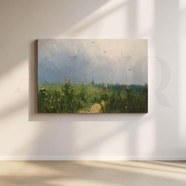 Quiet Meadow Walk Canvas Artwork