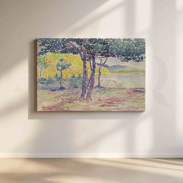 Coastal Pine Grove Canvas Artwork