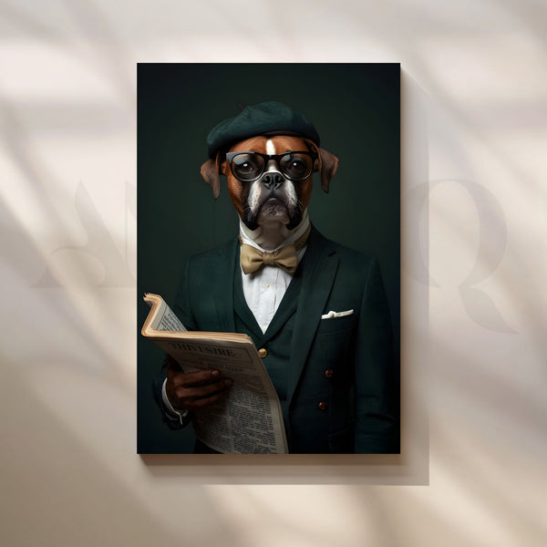 Vintage Gentleman Dog Pop Artwork