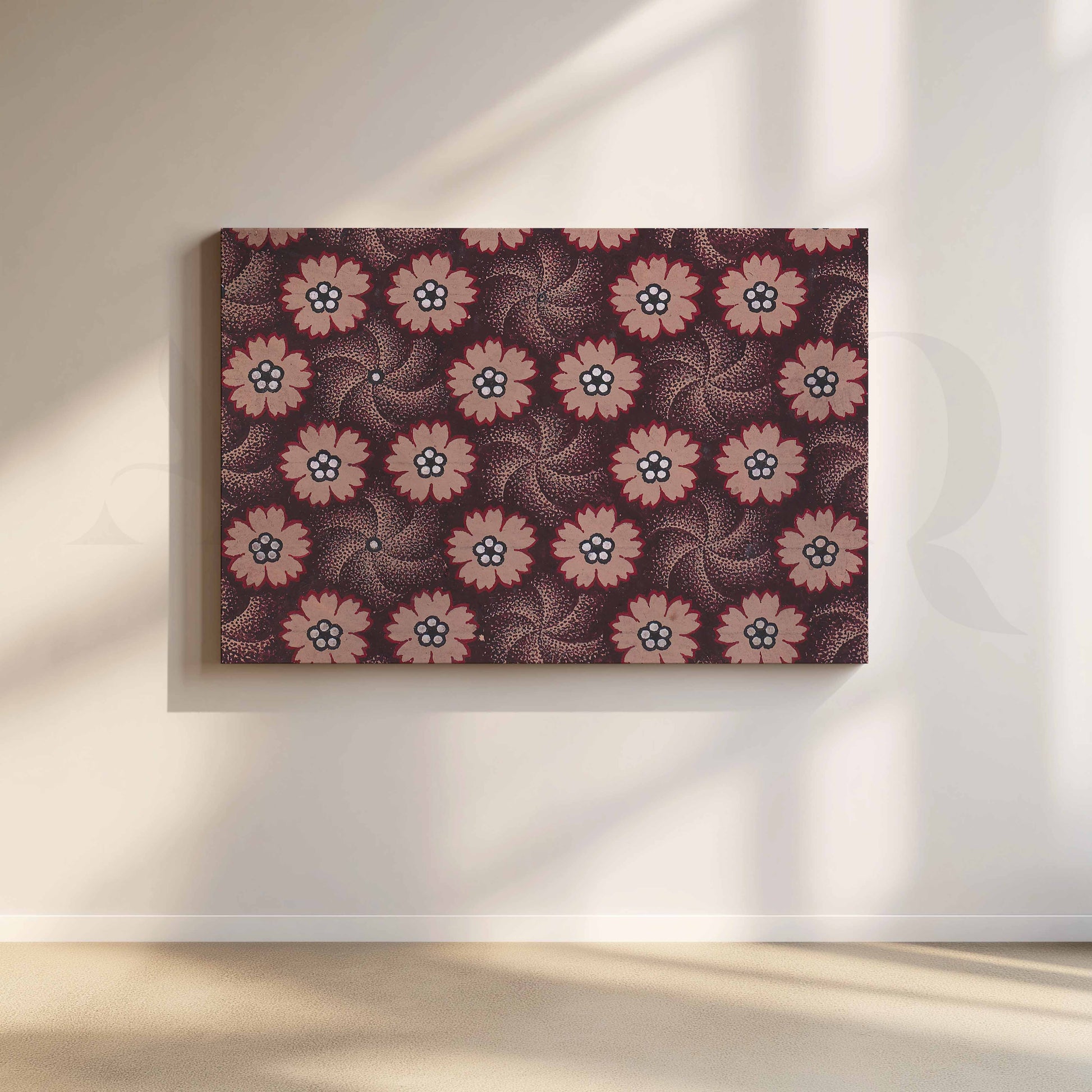 Vintage Floral Pattern Canvas Artwork for Stylish Bedroom