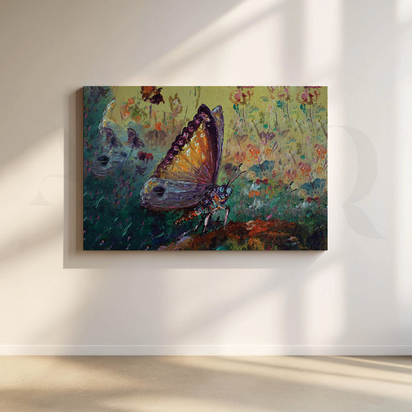 Butterfly Alights Canvas Artwork